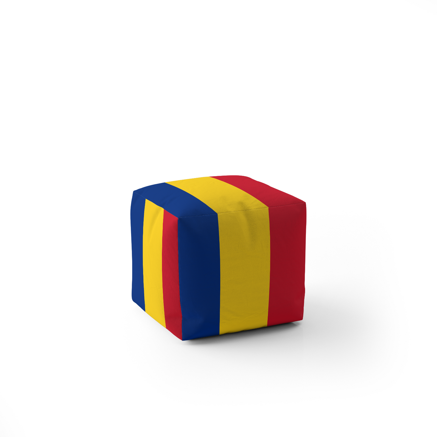 Romania Flag Patriotic Ottoman Filled Pouffe Footrest Washable Cover Custom Gift