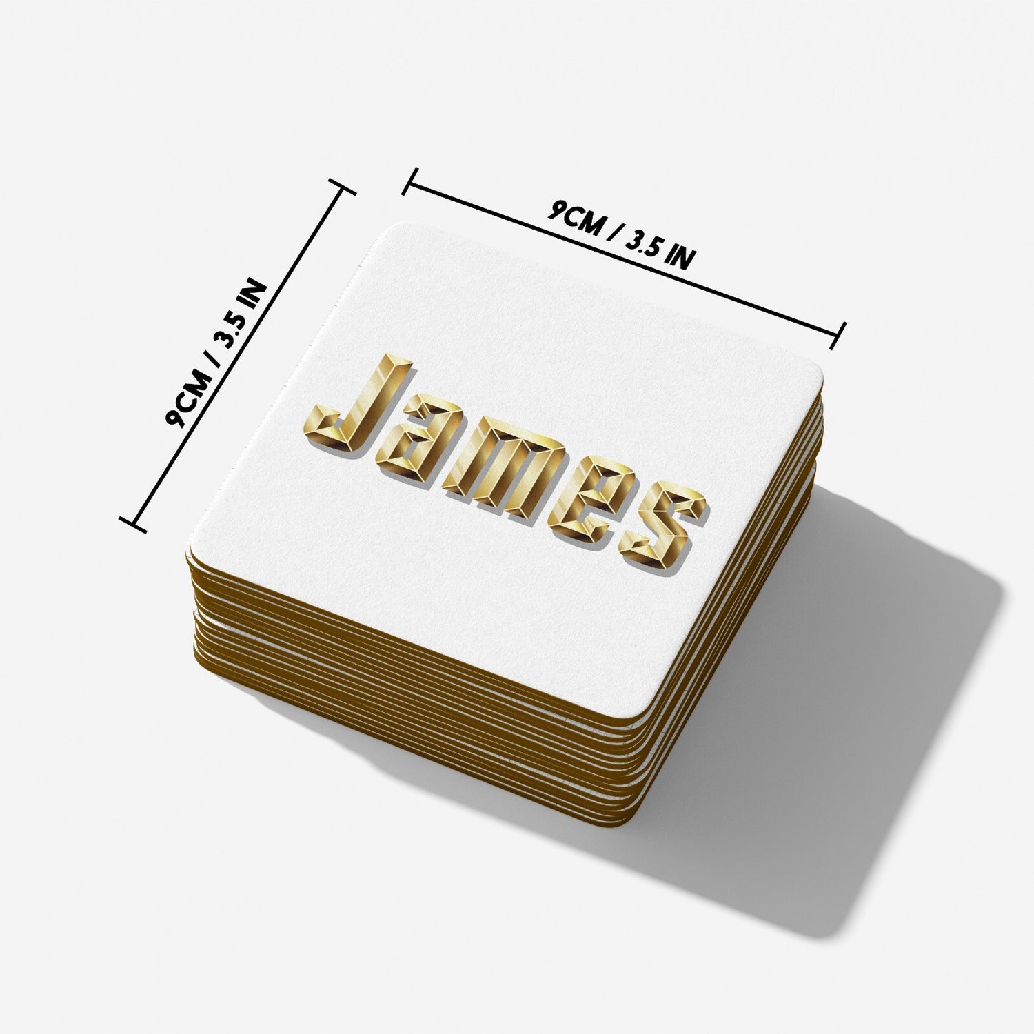 Personalised Any Name Gold Bricks Letters Coffee Tea Mug Coaster Gift Him Her