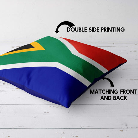 South Africa Flag SA Design Filled Square Cushion Decorative Throw Gift Any Size