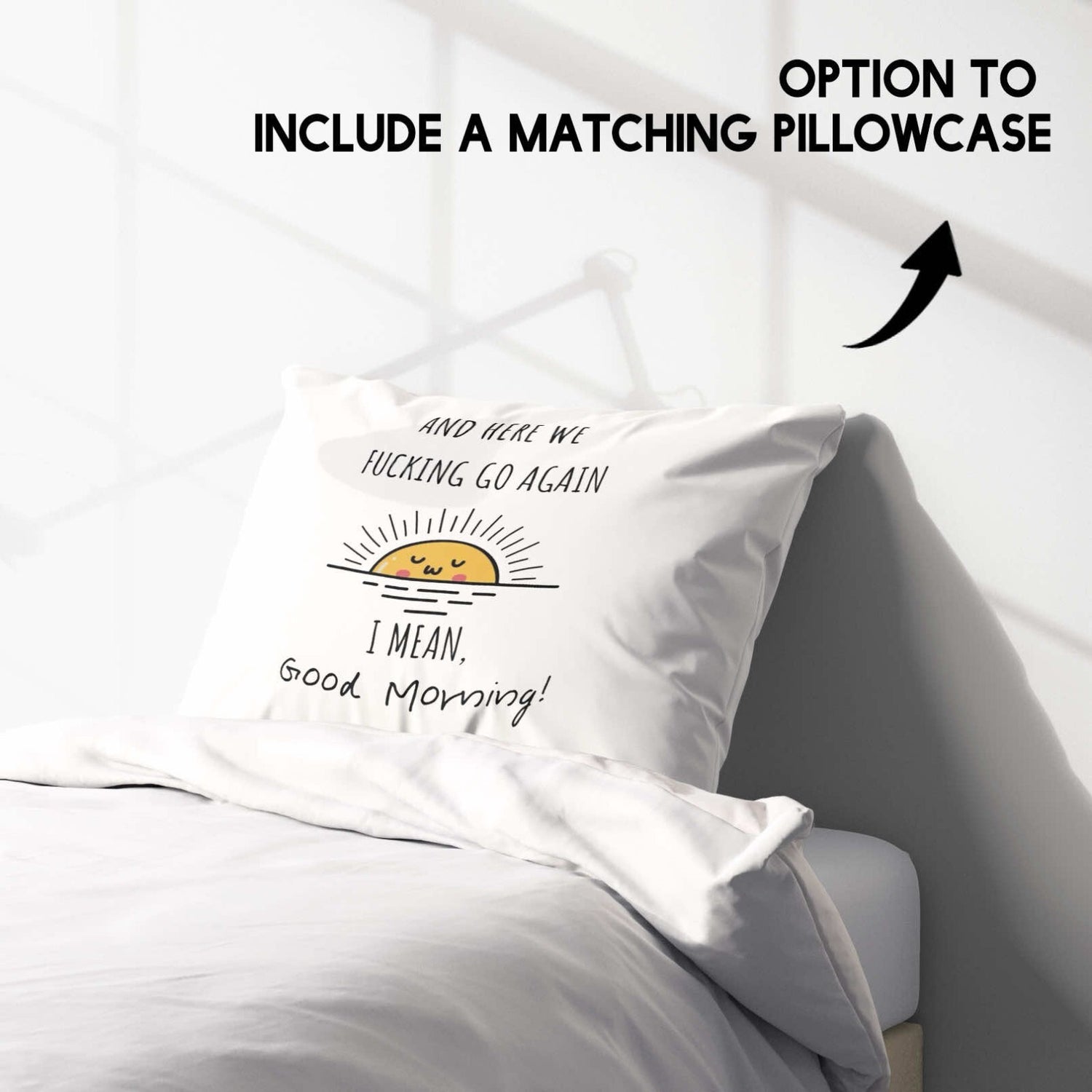 Here We Go Again Rude Funny Custom Soft Single Size Novelty Bed Duvet Cover