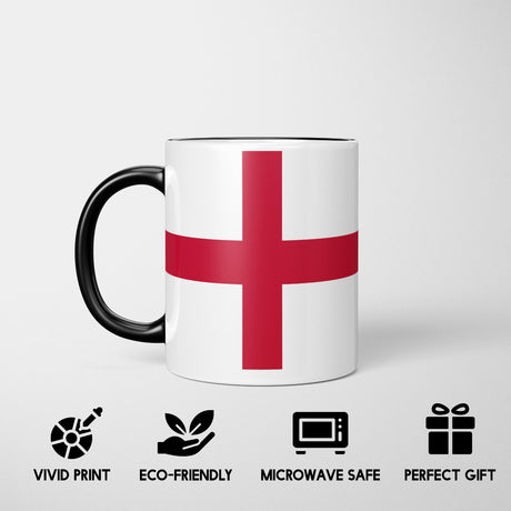 England Flag St George's Cross Heat Sensitive Magic Colour Changing Novelty Mug