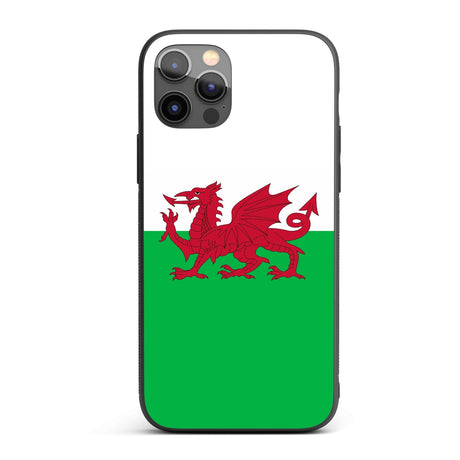 Welsh Flag Wales Custom Printed iPhone Case - Black TPU Cover Gift Personalised