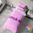 Personalised Custom Name Colour Groovy Daisy Single Bed Duvet Cover + Pillowcase