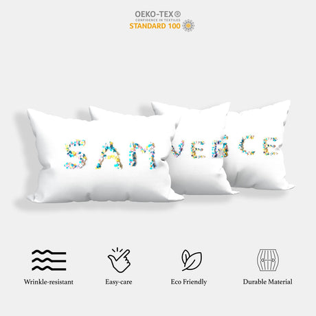 Personalised Confetti Handmade Font Customised Printed Soft Pillowcase Pillow