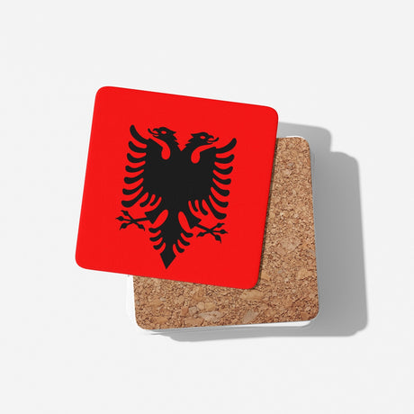 Albania Flag Patriotic Coffee Tea Mug Cup Set Coaster Home Gift Him Her Custom