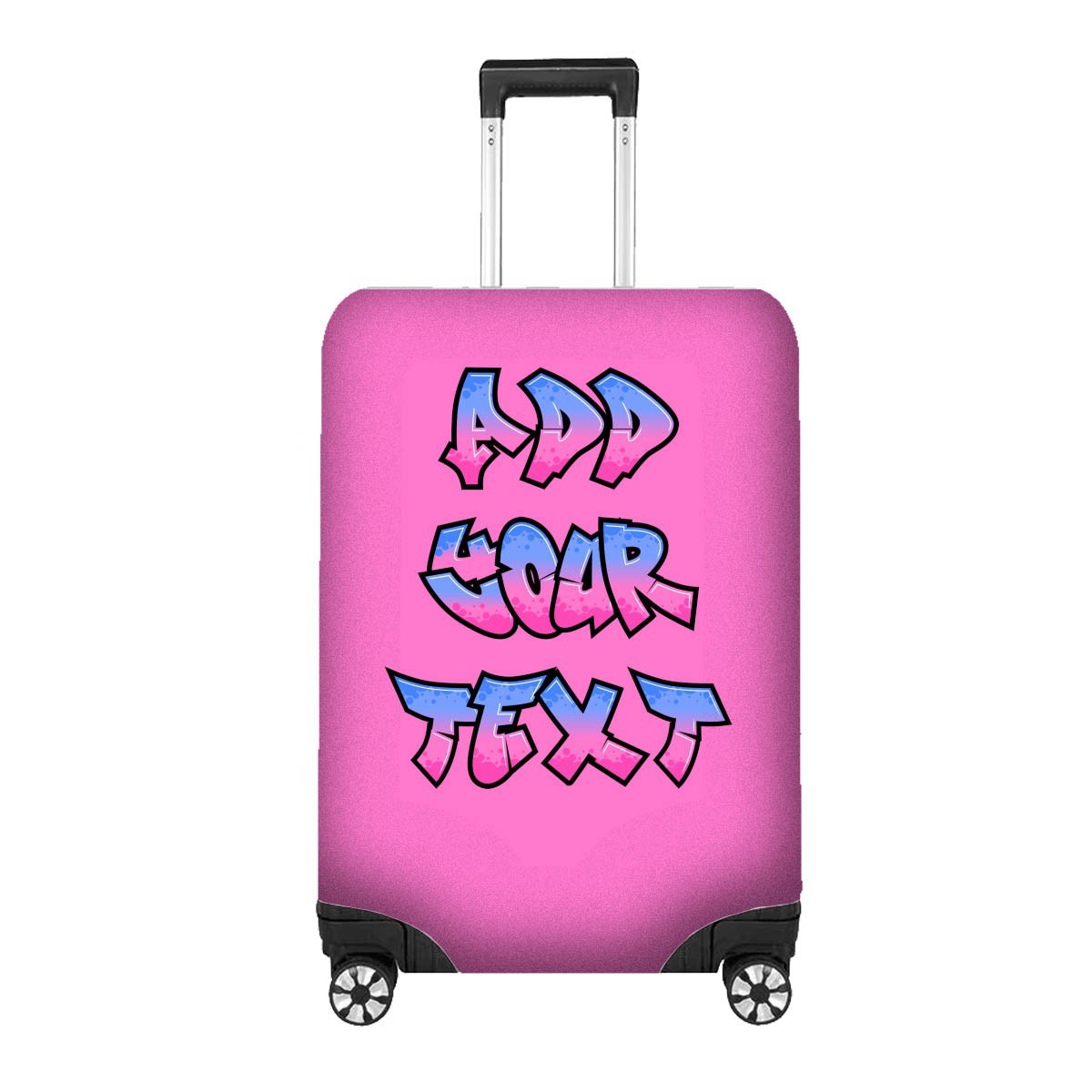 Urban Graffiti Custom Name Luggage Cover – Personalised Suitcase Protector Gift