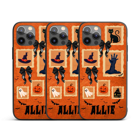 Halloween Spooky Name Personalised Custom Printed iPhone Black Case Cover Gift