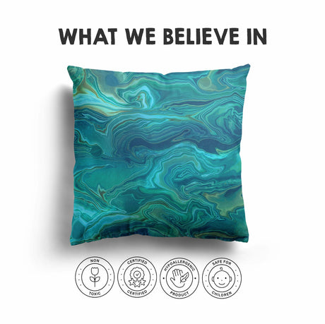 Liquid Marble Custom Design Coloured Novelty Square Filled Cushion Decor Gift