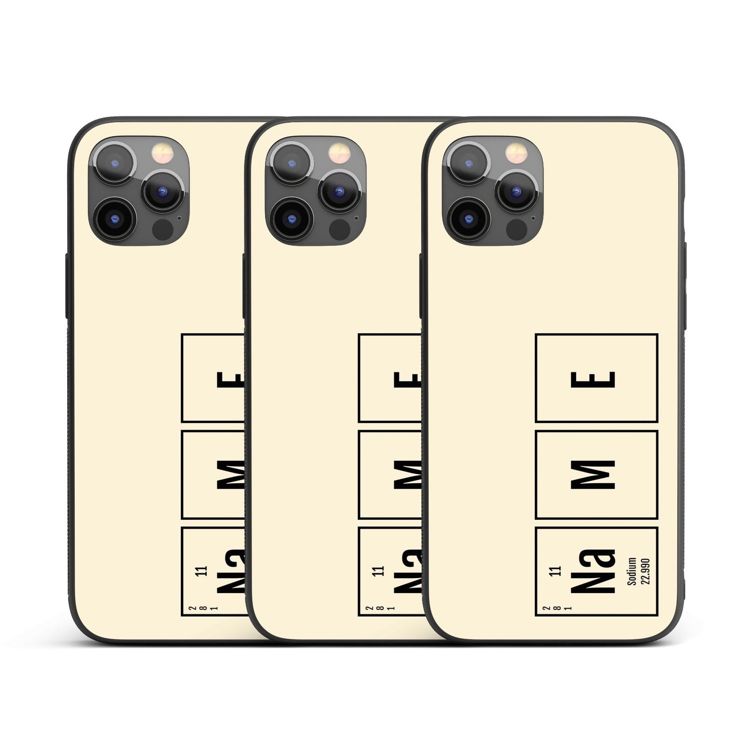 Science Chemistry Alphabet Name Personalised Custom - Printed iPhone Black Case