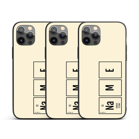 Science Chemistry Alphabet Name Personalised Custom - Printed iPhone Black Case