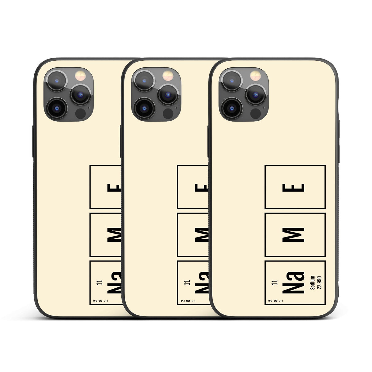 Science Chemistry Alphabet Name Personalised Custom - Printed iPhone Black Case