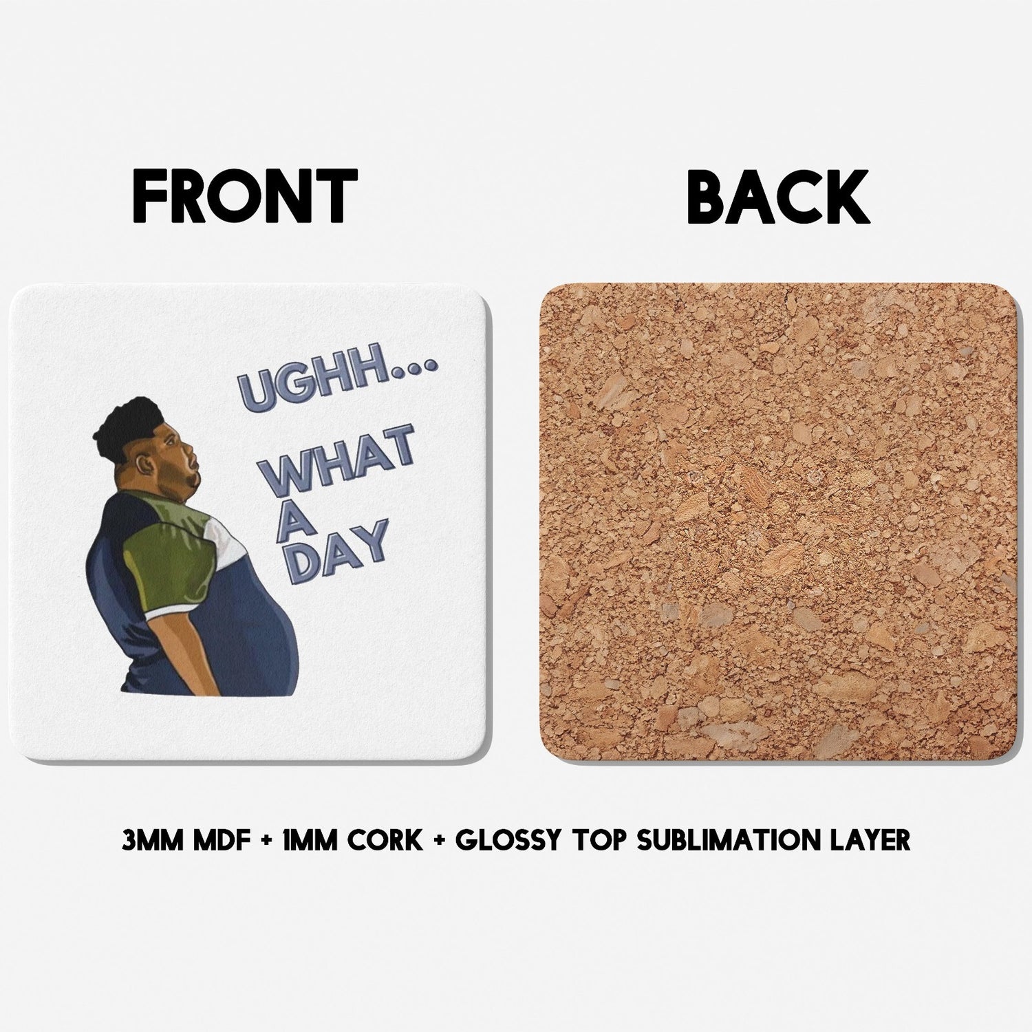 Harvey What A Day Rude Funny Cheeky Gift Coffee Tea Mug + Coaster Option Him Her