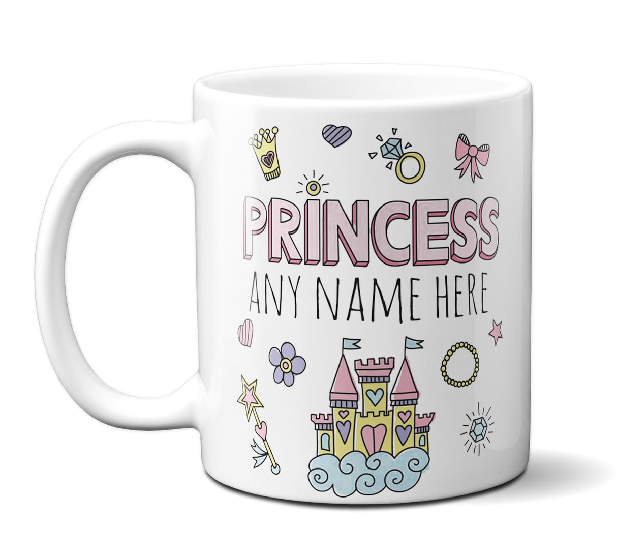 Personalised Any Name Girls Girl Princess Coffee Mug Gift 11oz Ceramic