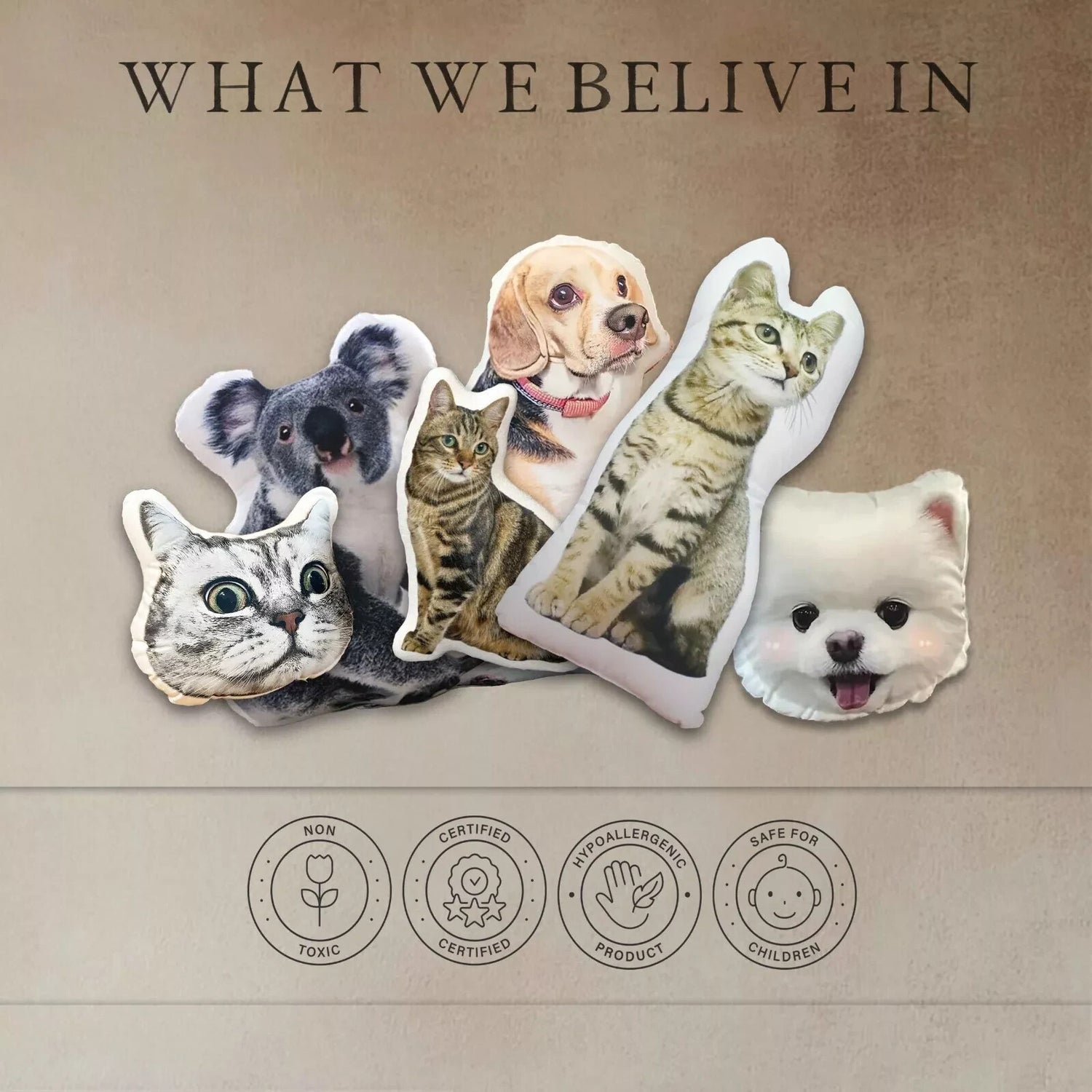 Personalised 3D Pet Cushion Pillow Photo Upload Custom Gift Pet Lovers & Owners