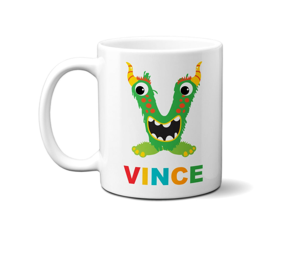 Personalised Little Multi Monster Name Initial Letter Kids Mug Gift 11oz Ceramic