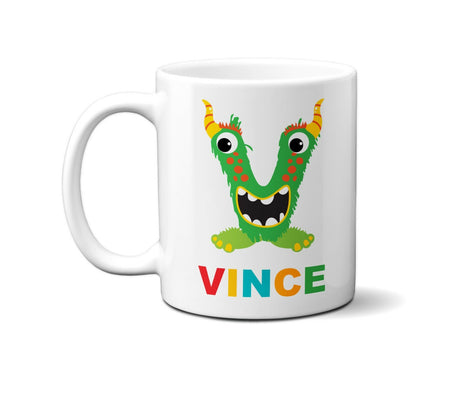 Personalised Little Multi Monster Name Initial Letter Kids Mug Gift 11oz Ceramic