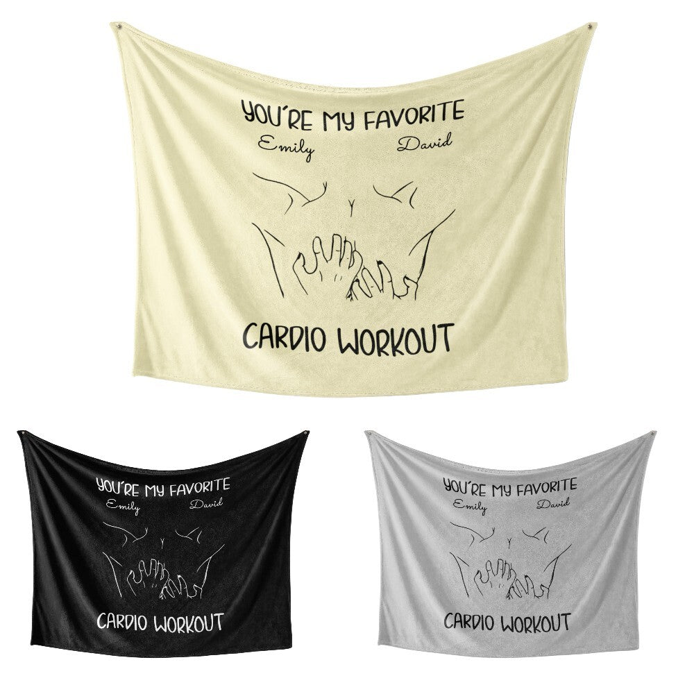 Favourite Cardio Naughty Rude Valentines Anniversary Fleece Mink Blanket Gift