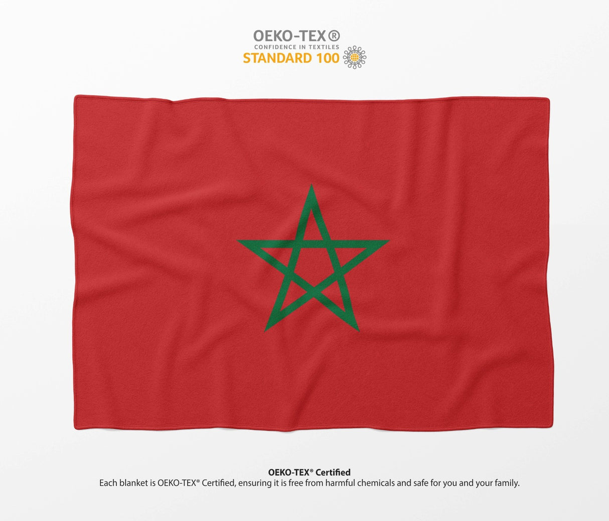 Morocco Flag Moroccan Fleece Blanket Home Decor Throw Gift Cosy Custom Soft Size