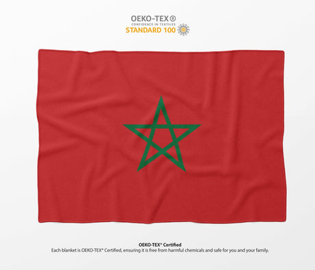 Morocco Flag Moroccan Fleece Blanket Home Decor Throw Gift Cosy Custom Soft Size