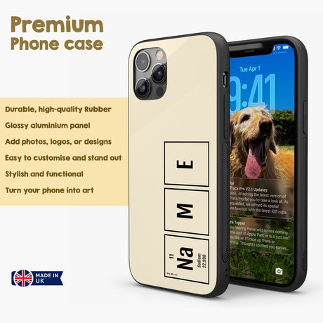 Science Chemistry Alphabet Name Personalised Custom - Printed iPhone Black Case