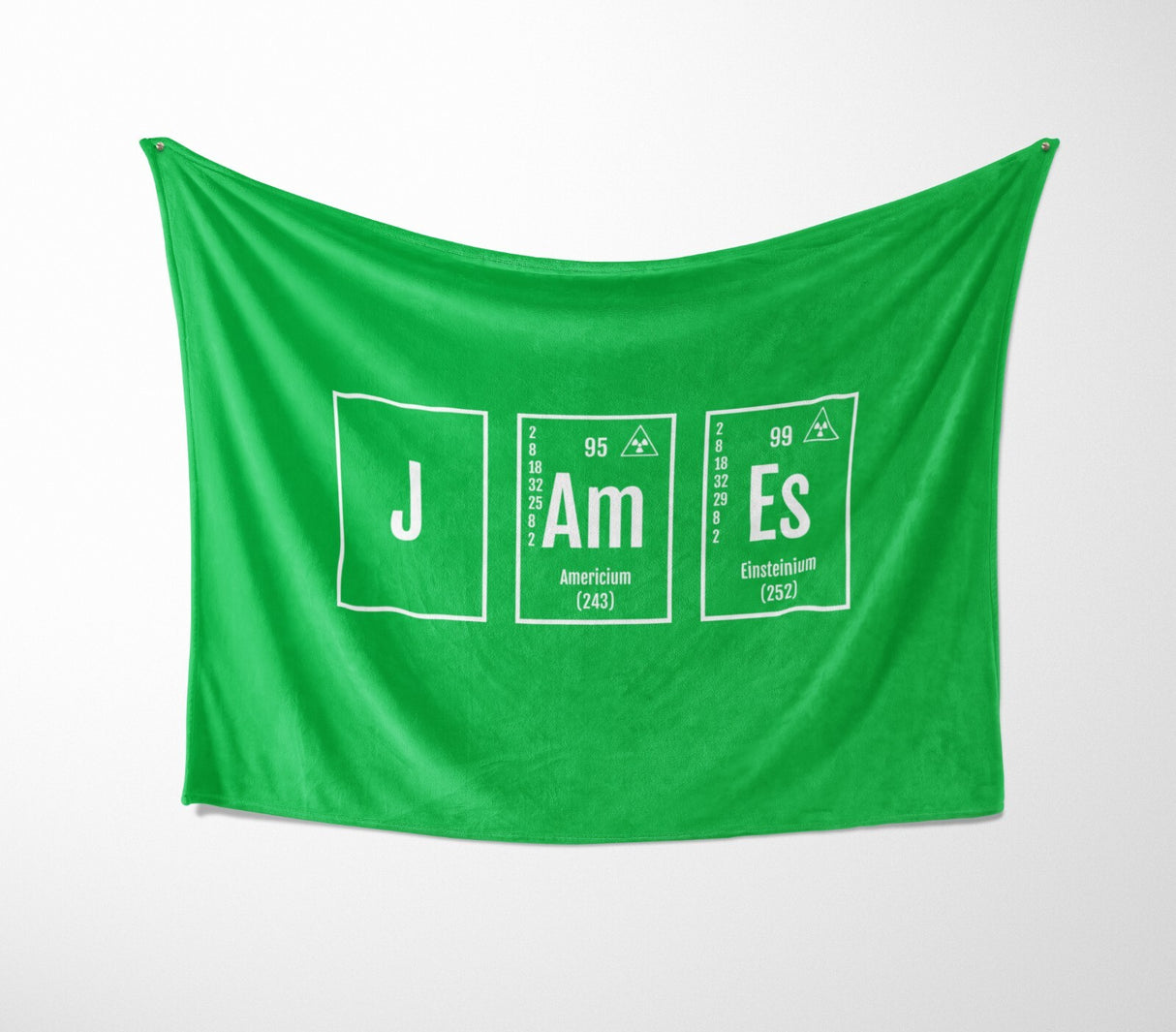 Personalised Name Science Chemical Periodic Soft Fleece Mink Blanket Gift Decor