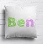 Personalised Name Colourful Retro Soft Square Filled Cushion Throw Decor Gift