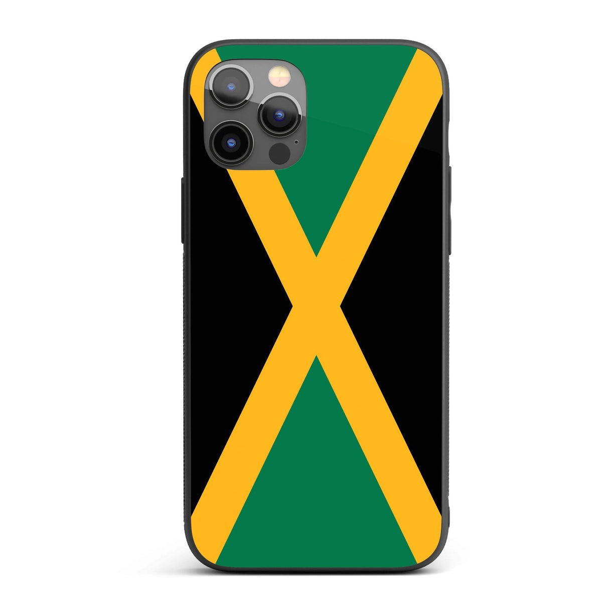 Jamaican Flag Design Gift Protector Custom Printed iPhone Case - Black TPU Cover
