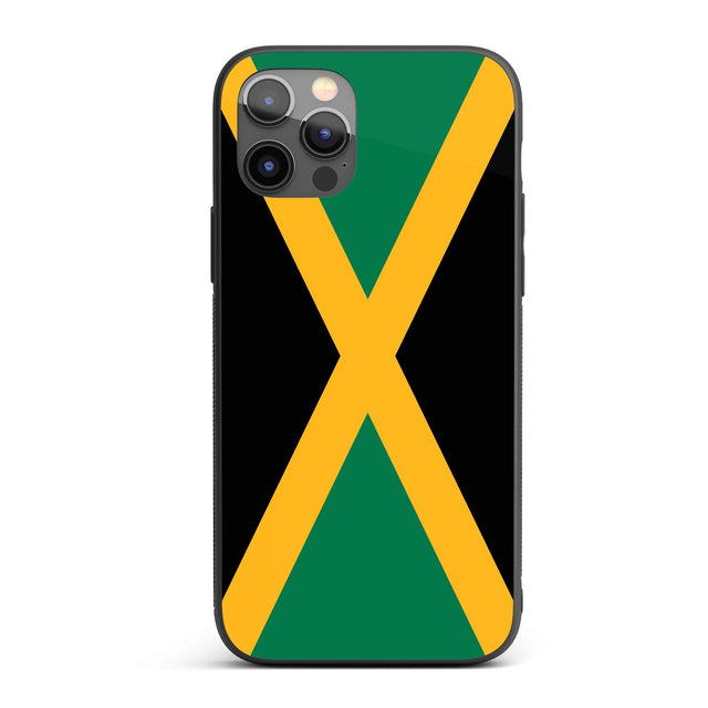 Jamaican Flag Design Gift Protector Custom Printed iPhone Case - Black TPU Cover