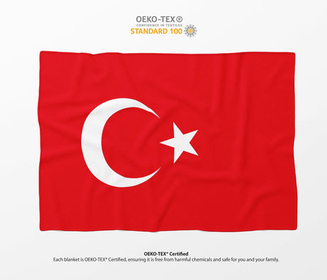 Turkey Flag Turkish Fleece Blanket Home Decor Throw Gift Cosy Custom Made Soft