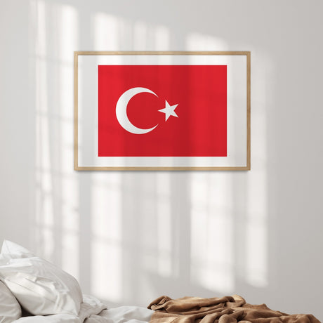 Turkey Flag Turkish Design Custom Made Wall Art Poster Picture Print Decor Home