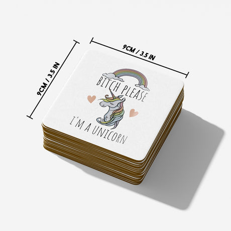 B*tch Please I'm A Unicorn Rude Funny Gift Coffee Tea Mug Coaster Option Him Her
