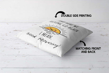 Here We We Again Custom Colour Rude Funny Novelty Square Filled Cushion Decor