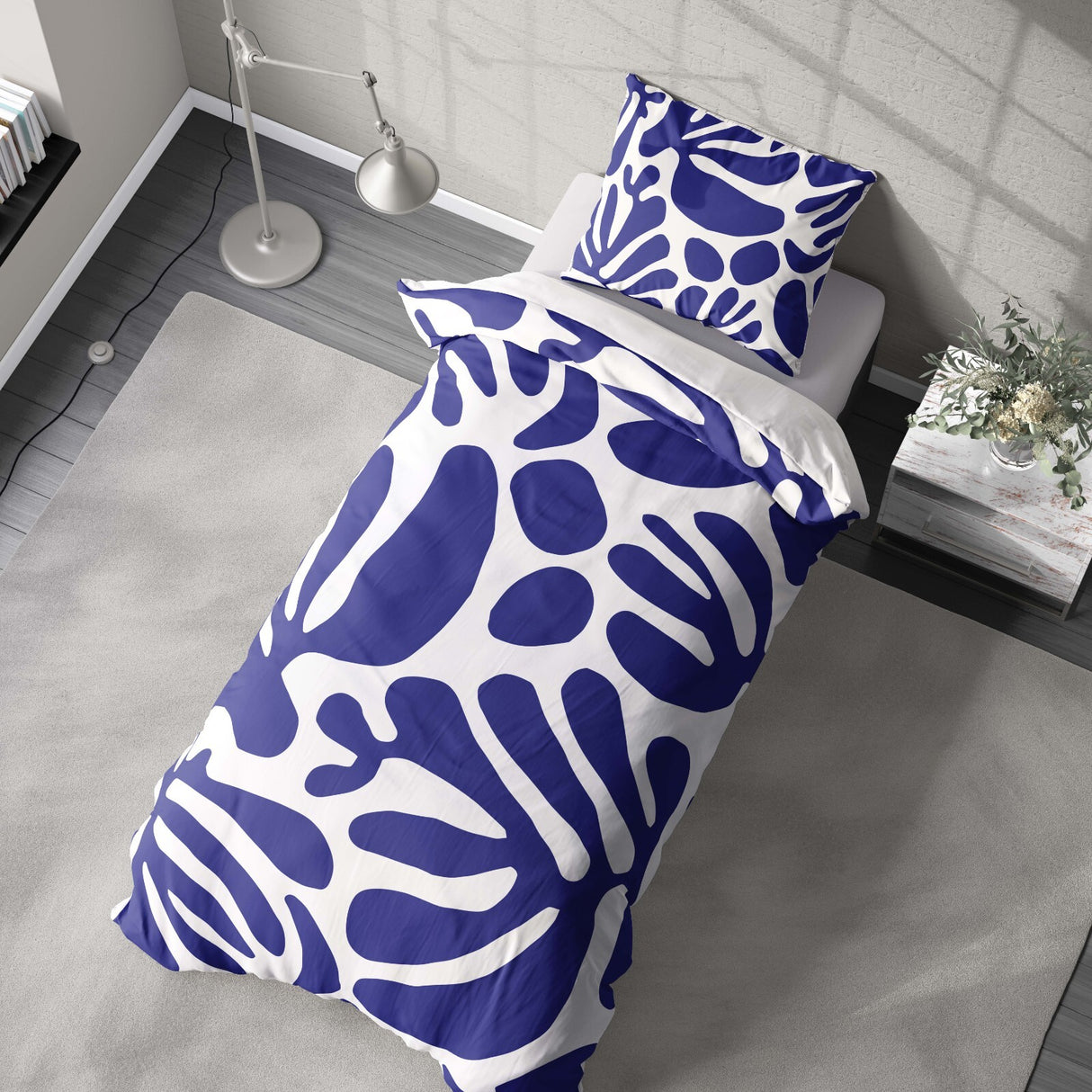 Blue Matisse Leaves Artists Custom Made Soft Single Size Novelty Bed Duvet Cover