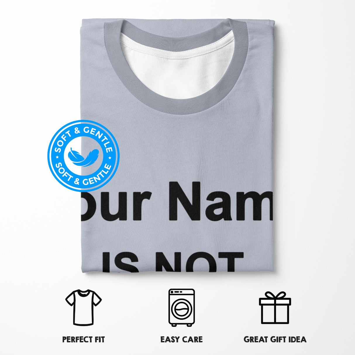 Personalised Not Very Talky Custom All-Over Printed T-Shirt Choose Colour Unisex