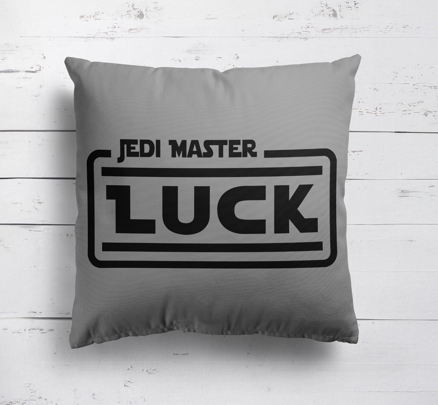 Jedi Star Wars Theme Inspired Personalised Name Square Fill Zip Cushion Throw