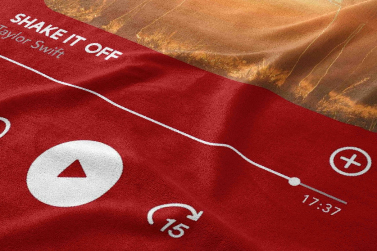 Upload Your Photo Music Player Custom Design Soft Warm Fleece Mink Blanket Decor