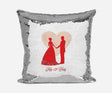 Personalised Name Shiny Sequin Magic Couples Anniversary Cushion Cover + Pillow