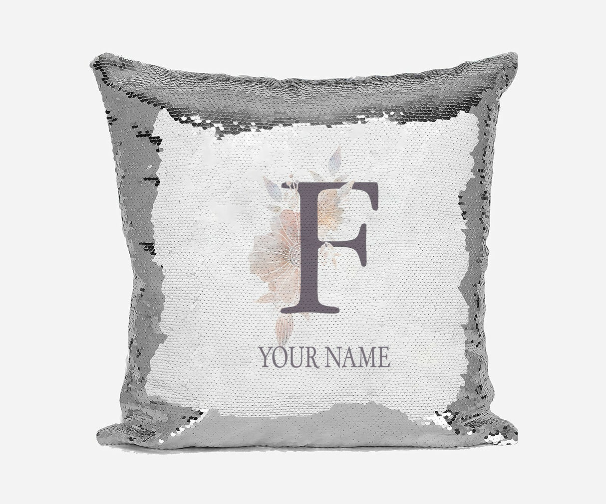 Personalised Misty Dusty Pastel Alphabet Sequin Magic Cushion Cover+Pillow Kids