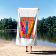Happy Vibes Rude Funny Custom Any Colour Novelty Beach Hand Bath Sheet Towel