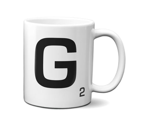 Scrabble Inspired Letter Mug Personalised Gift AZ Letters Gift 11oz Ceramic
