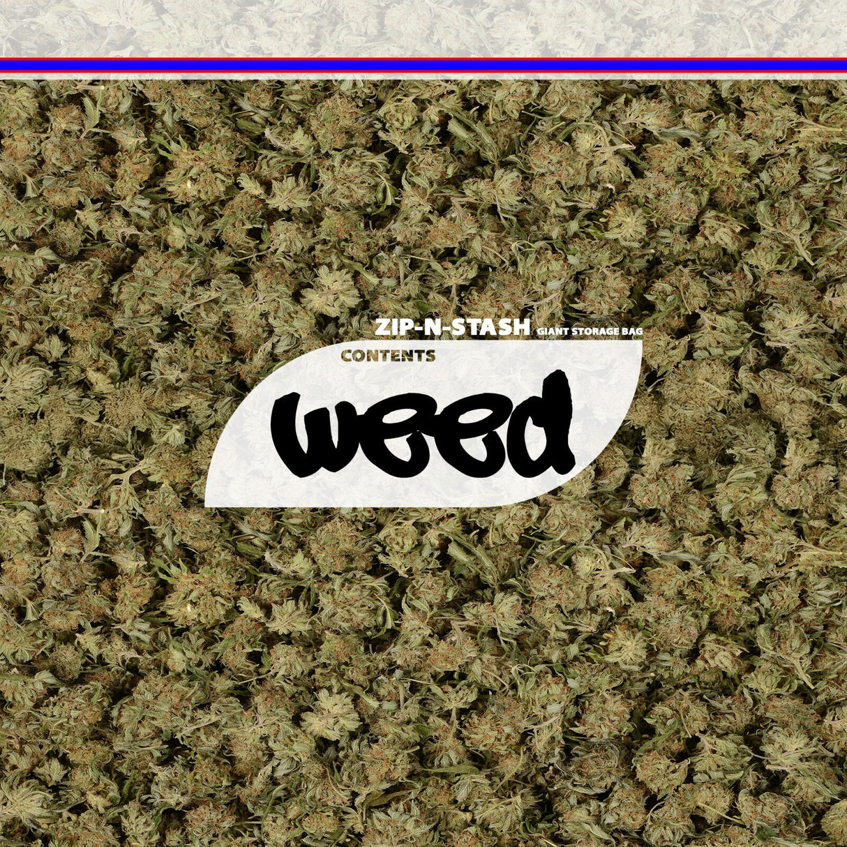 Weed Bag Funny Prank Cheeky Novelty Joke Square Fill Zipped Close Cushion Throw