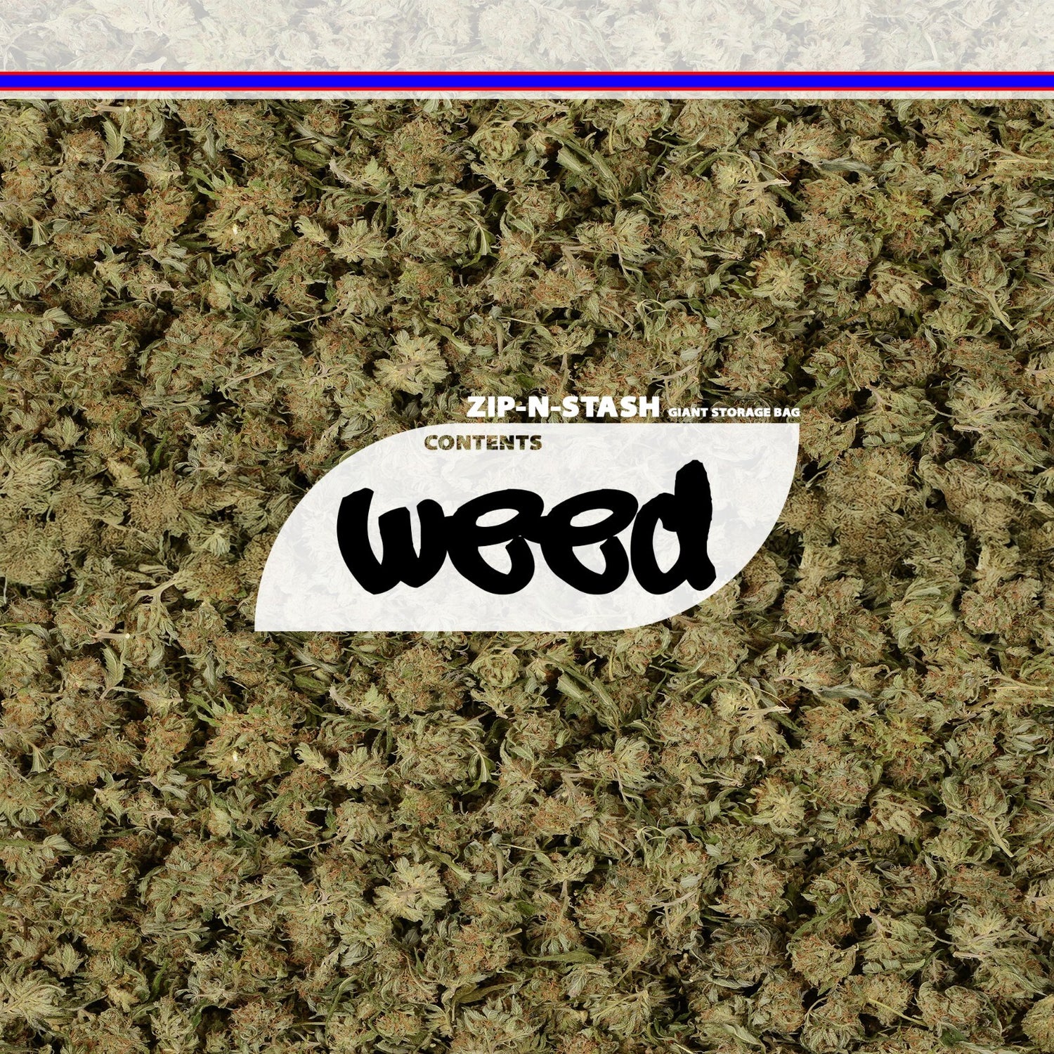 Weed Bag Funny Prank Cheeky Novelty Joke Square Fill Zipped Close Cushion Throw