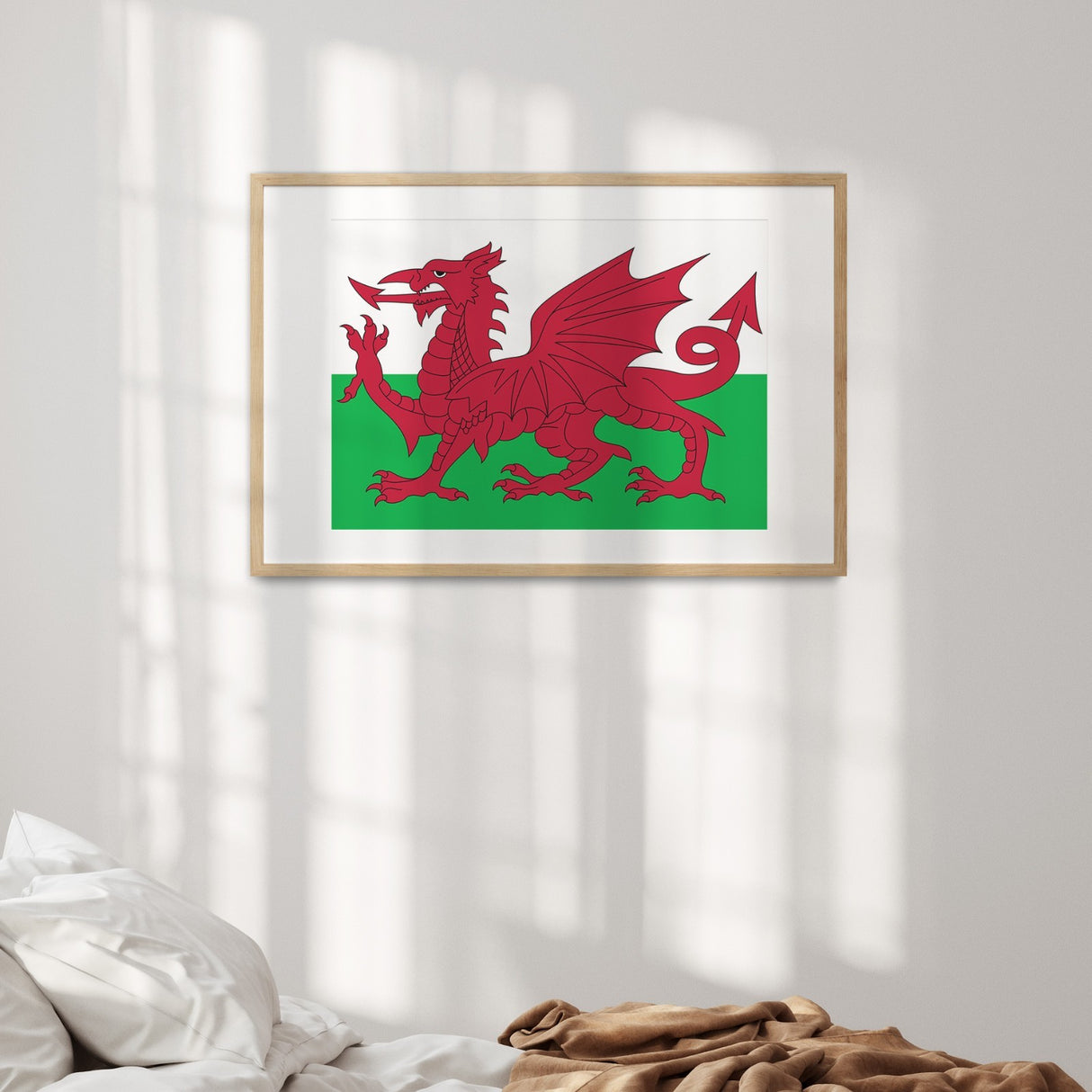 Welsh Dragon Flag Custom Wall Art Poster Wales Print Decor & Perfect Gift