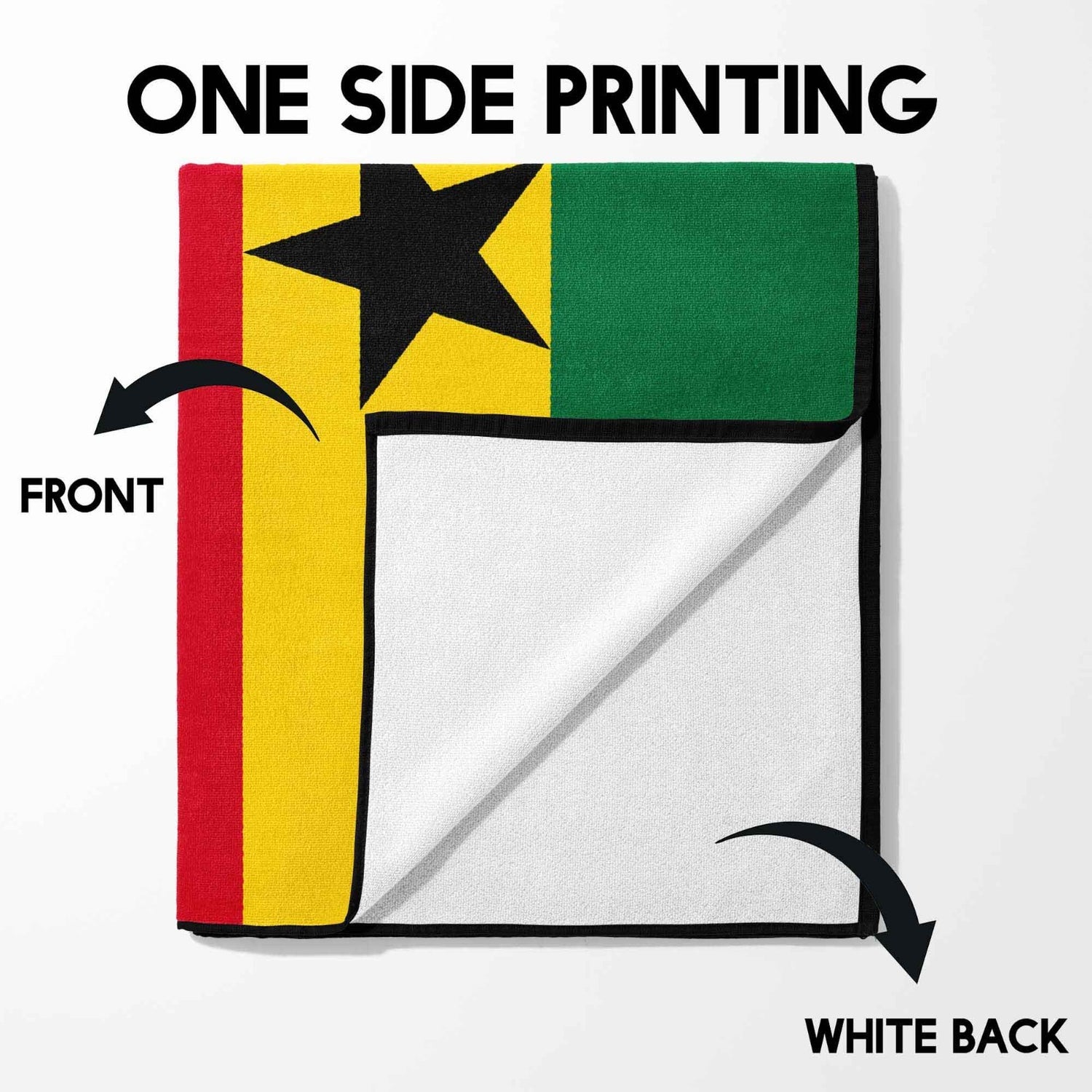 Ghana Flag Ghanaian Towel Highly Absorbent Beach Bath Sheet Soft Custom Gift