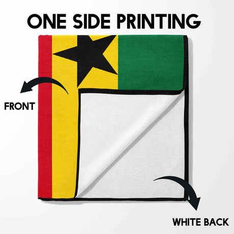 Ghana Flag Ghanaian Towel Highly Absorbent Beach Bath Sheet Soft Custom Gift