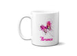Personalised Name Pink Butterfly Coffee Tea Mug Gift 11oz Mug + Coaster