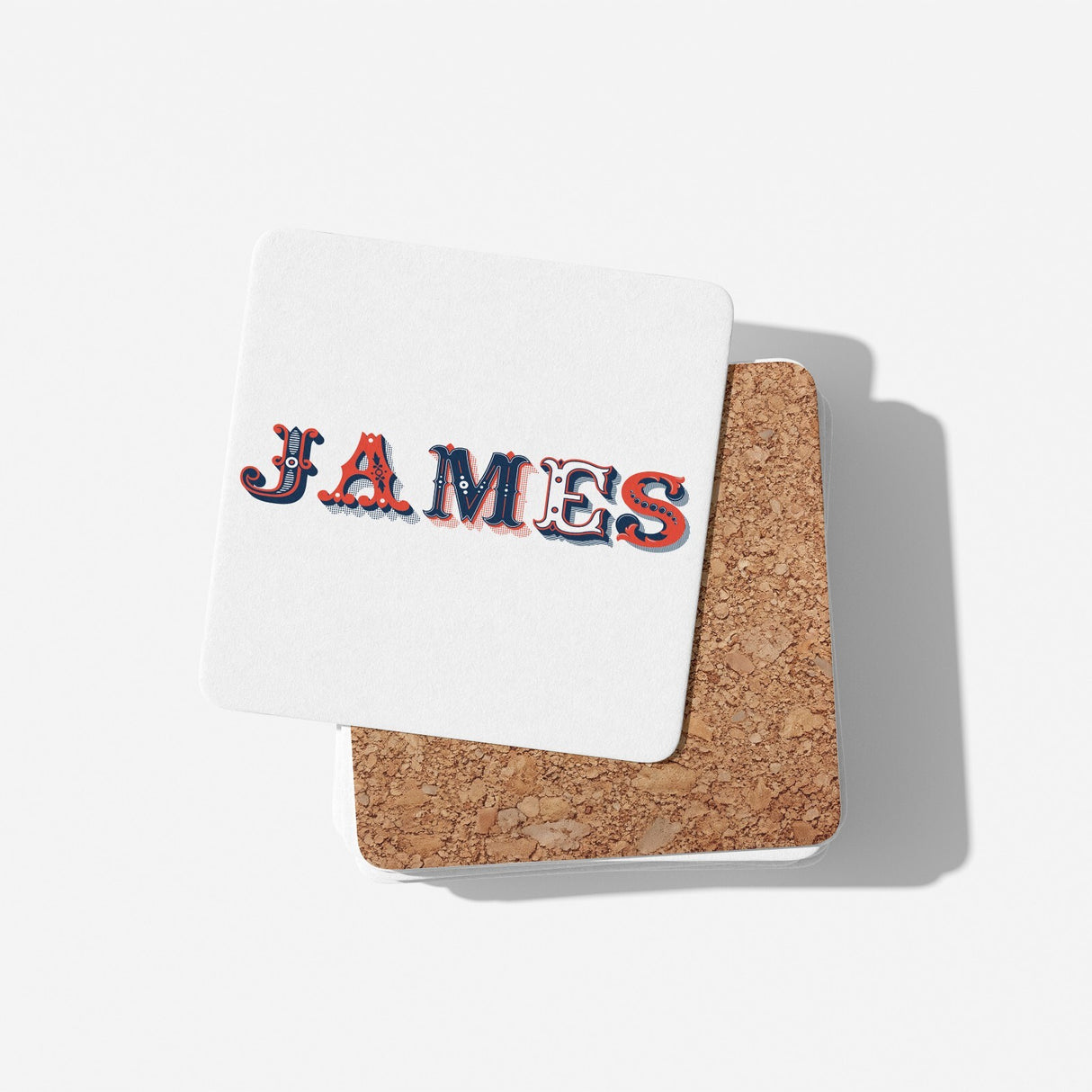 Personalised Vintage Ornament Retro Print Coffee Tea Mug Coaster Gift Him Her