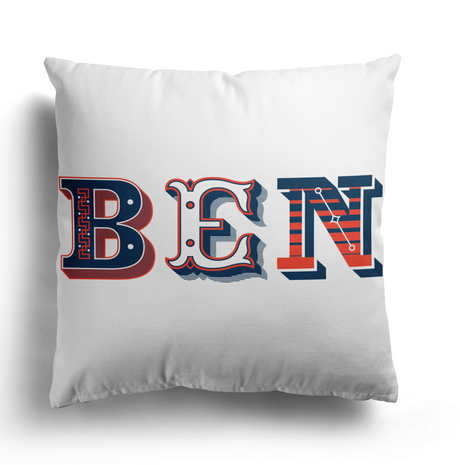 Personalised Vintage Ornament Retro Print Soft Square Filled Cushion Throw Decor