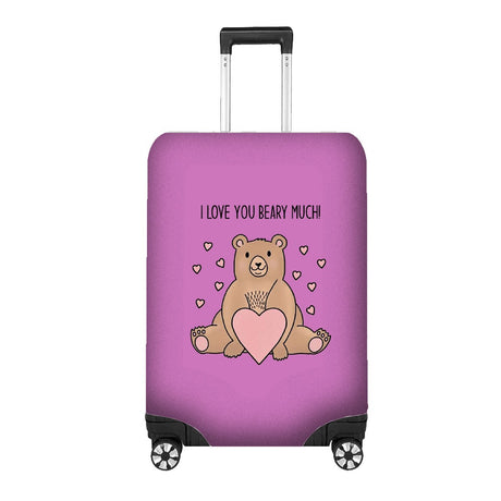 I Love You Beary Much Custom Luggage Cover Gift Personalised Suitcase Protector