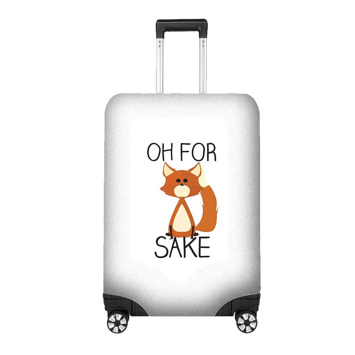 Oh For Fox Sake Funny Novelty Luggage Cover Gift Personalised Suitcase Protector